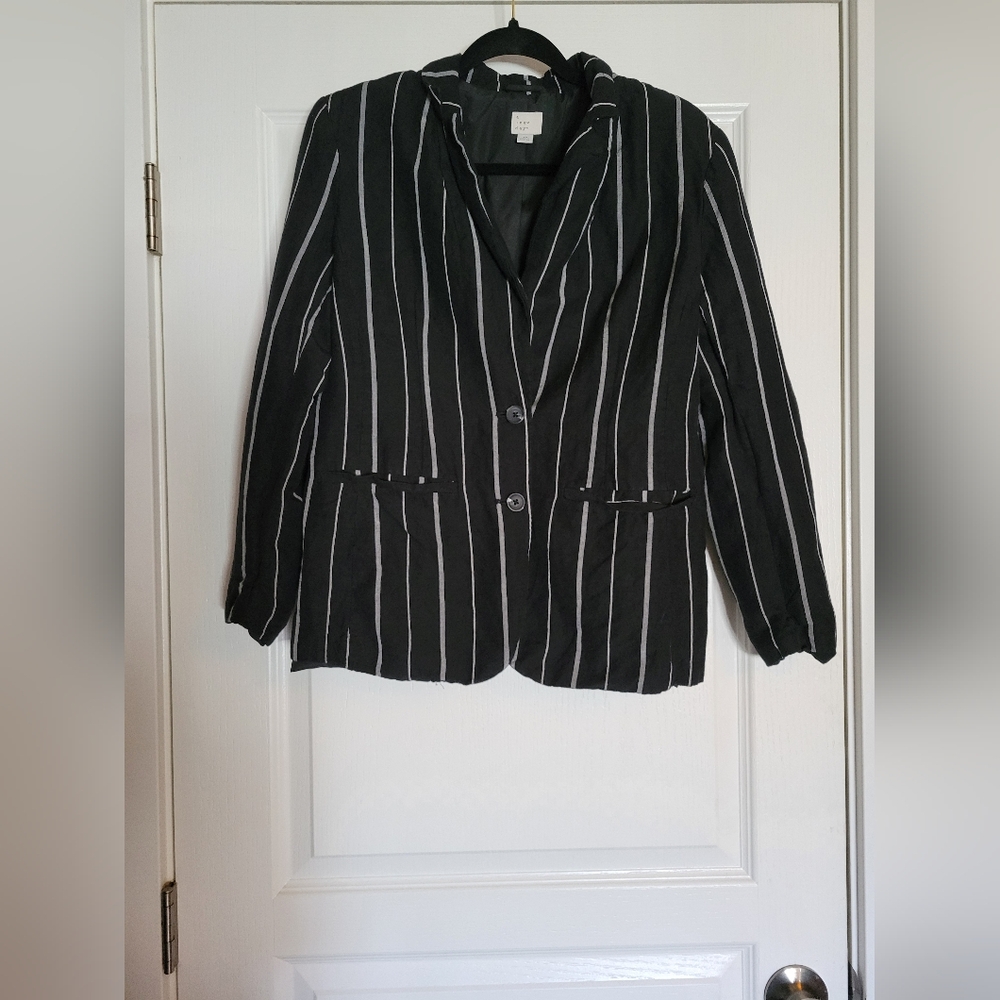 A New Day | b&w striped Blazer